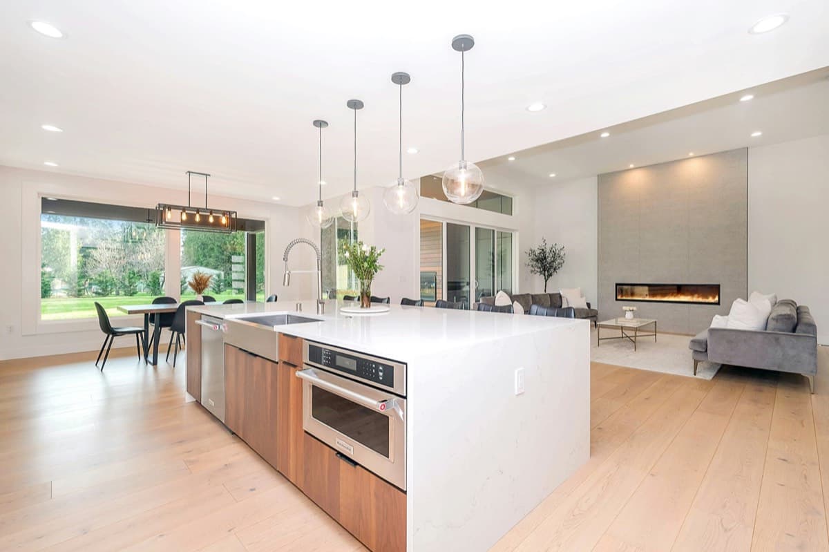 Open-plan kitchen with knock-through to the living room